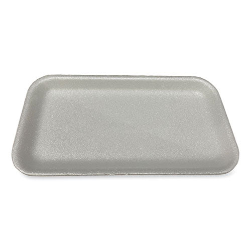 Meat Trays, #17s, 8.5 X 4.69 X 0.64, White, Foam, 500/carton