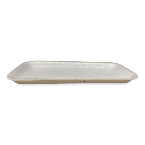 Meat Trays, #17s, 8.5 X 4.69 X 0.64, White, Foam, 500/carton