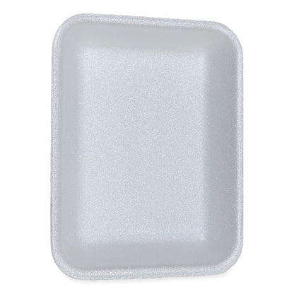 Meat Trays, #3p, 8.7 X 6.6 X 1.1, White, Foam, 400/carton