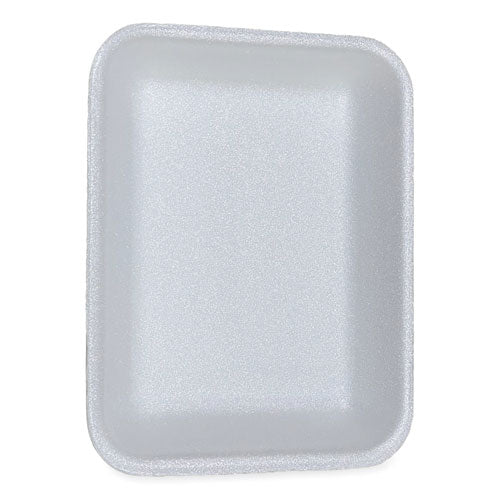 Meat Trays, #3p, 8.7 X 6.6 X 1.1, White, Foam, 400/carton