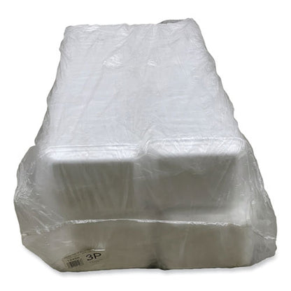 Meat Trays, #3p, 8.7 X 6.6 X 1.1, White, Foam, 400/carton