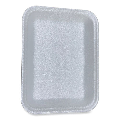 Meat Trays, #4d, 9.47 X 7.12 X 1.32, White, Foam, 500/carton