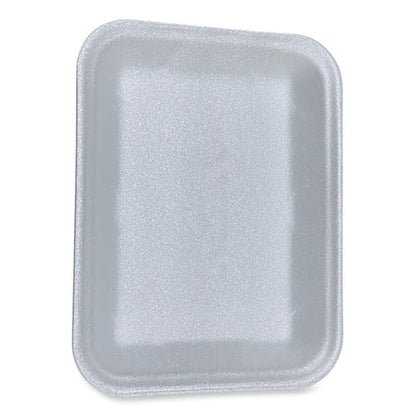 Meat Trays, #4d, 9.47 X 7.12 X 1.32, White, Foam, 500/carton