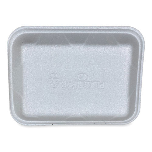 Meat Trays, #4d, 9.47 X 7.12 X 1.32, White, Foam, 500/carton