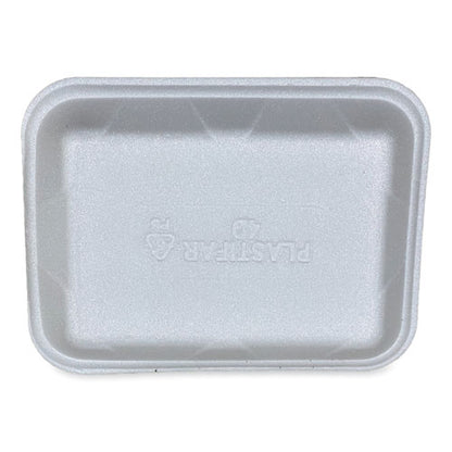 Meat Trays, #4d, 9.47 X 7.12 X 1.32, White, Foam, 500/carton