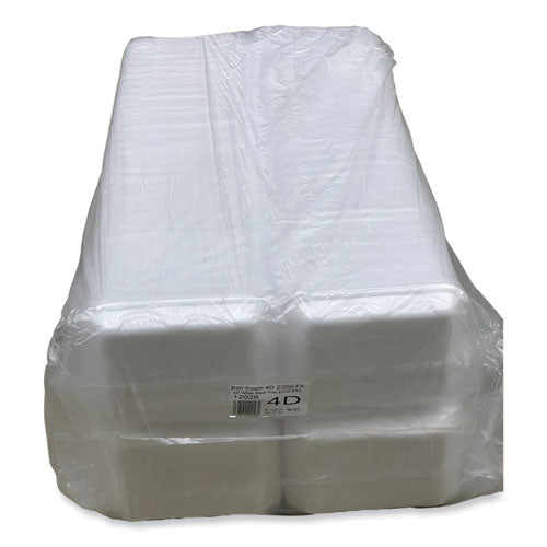 Meat Trays, #4d, 9.47 X 7.12 X 1.32, White, Foam, 500/carton