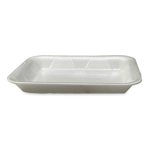 Meat Trays, #4p, 9.5 X 7.19 X 1.2, White, Foam, 500/carton