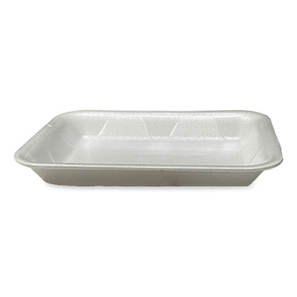 Meat Trays, #4p, 9.5 X 7.19 X 1.2, White, Foam, 500/carton