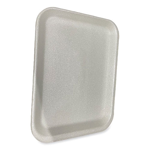 Meat Trays, #4s, 9.5 X 7.25 X 0.5, White, Foam, 500/carton