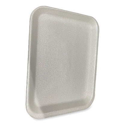 Meat Trays, #4s, 9.5 X 7.25 X 0.5, White, Foam, 500/carton