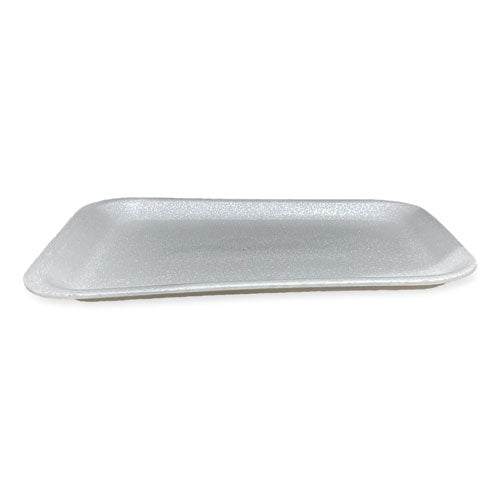Meat Trays, #4s, 9.5 X 7.25 X 0.5, White, Foam, 500/carton