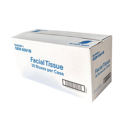 Facial Tissue, Flat Box, 2-ply, White, 100 Sheets/box, 30 Boxes/carton