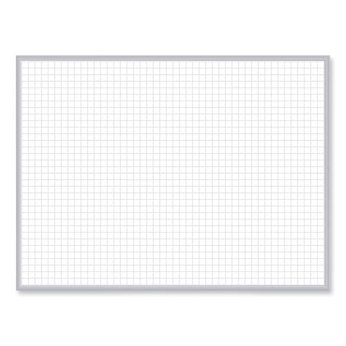 Magnetic Porcelain Whiteboard With Aluminum Frame, 36.5" X 60.5", White Surface, Satin Aluminum Frame