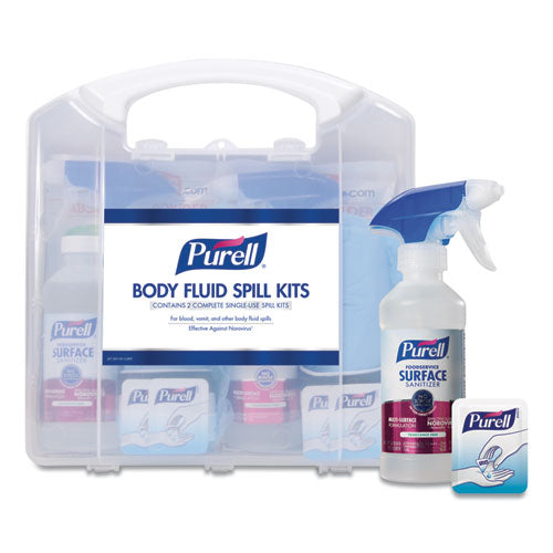 Body Fluid Spill Kit, Refill, 8.5" X 11.3" X 4.5", 2 Refills/carton