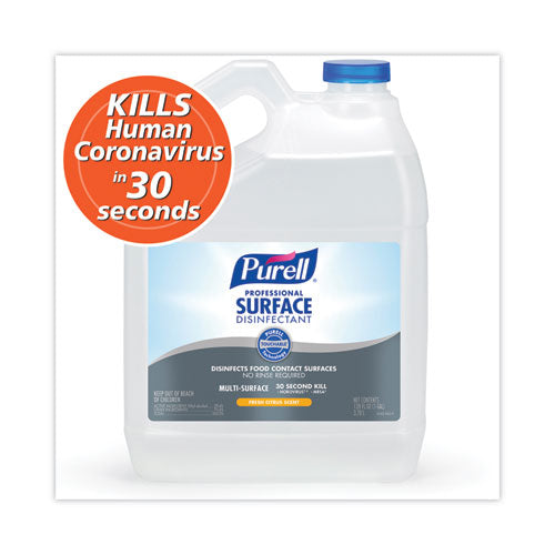 Professional Surface Disinfectant, Fresh Citrus, 1 Gal Bottle,  4/carton
