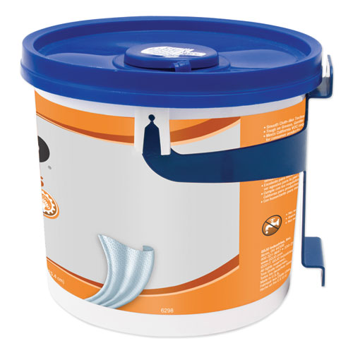 Fast Towels Hand Cleaning Towels, 9 X 10, Fresh Citrus, Blue, 130/bucket, 4 Buckets/carton
