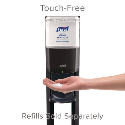 Es6 Hand Sanitizer Floor Stand With Dispenser, 1,200 Ml, 13.5 X 5 X 28.5, Graphite/silver