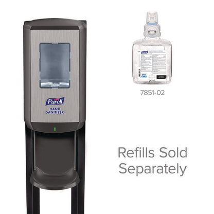 Cs8 Hand Sanitizer Floor Stand With Dispenser, 1,200 Ml, 13.5 X 5 X 28.5, Graphite