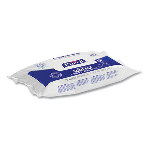 Healthcare Surface Disinfecting Wipes, 1-ply, 7 X 10, Unscented, White, 72/pack
