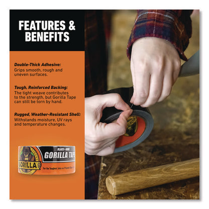Gorilla Tape, 3" Core, 1.88" X 10 Yds, Black