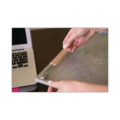 Tough And Clear Double-sided Mounting Tape, Permanent, Holds Up To 0.25 Lb Per Inch, 1" X 12.5 Ft, Clear