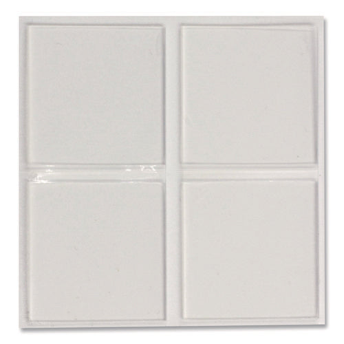 Tough And Clear Double-sided Mounting Tape Squares, Holds Up To 0.58 Lb Per Pair (up To 7 Lb Per 24), 1" X 1", Clear, 24/pack