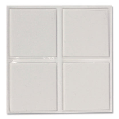 Tough And Clear Double-sided Mounting Tape Squares, Holds Up To 0.58 Lb Per Pair (up To 7 Lb Per 24), 1" X 1", Clear, 24/pack