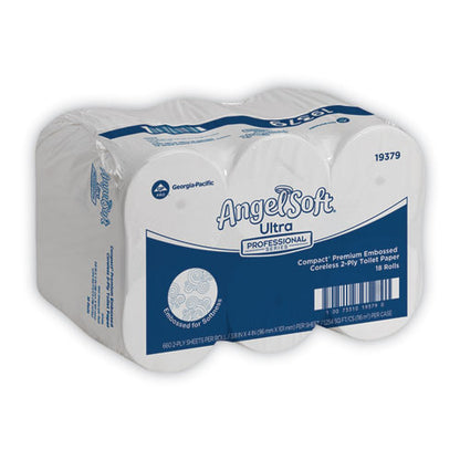 Angel Soft Ps Compact Coreless Premium Bathroom Tissue, 2-ply, White, 660 Sheets/roll, 18 Rolls/carton