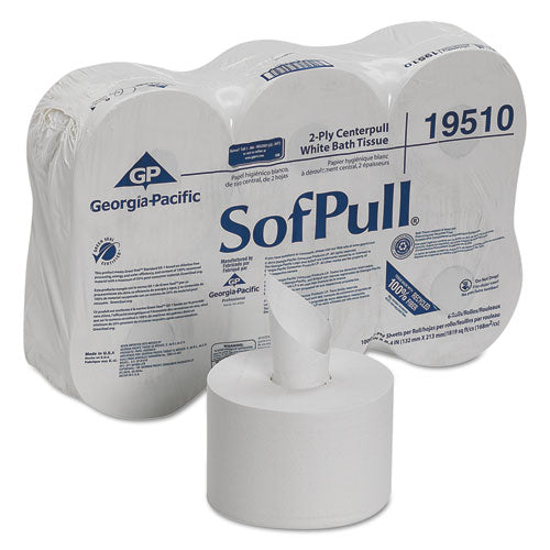 High Capacity Center-pull Tissue, Septic Safe, 2-ply, White, 1,000 Sheets/roll, 6 Rolls/carton