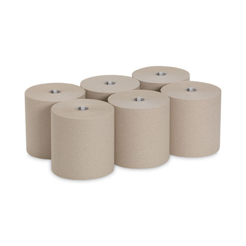 Sofpull Hardwound Roll Paper Towel, Nonperforated, 1-ply, 7.87" X 1,000 Ft, Brown, 6 Rolls/carton