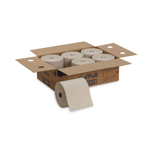 Sofpull Hardwound Roll Paper Towel, Nonperforated, 1-ply, 7.87" X 1,000 Ft, Brown, 6 Rolls/carton