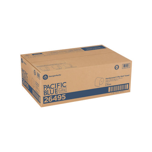 Pacific Blue Ultra Paper Towels, 1-ply, 7.87" X 1,150 Ft, Natural, 6 Rolls/carton