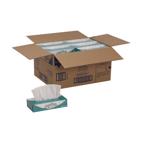 Angel Soft Ps Premium Facial Tissues In Flat Box, 2-ply, White, 100 Sheets/box, 30 Boxes/carton