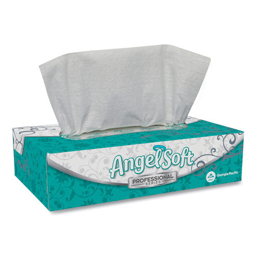 Angel Soft Ps Premium Facial Tissues In Flat Box, 2-ply, White, 100 Sheets/box, 30 Boxes/carton