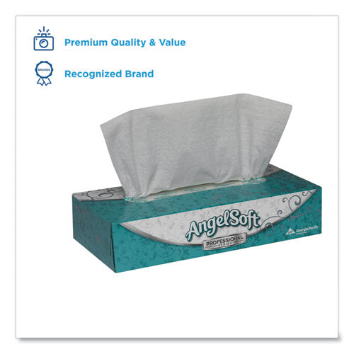 Angel Soft Ps Premium Facial Tissues In Flat Box, 2-ply, White, 100 Sheets/box, 30 Boxes/carton
