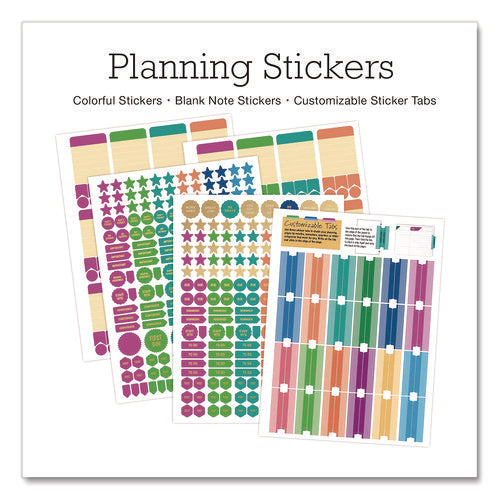 Deluxe Teacher's Academic Weekly/monthly Planner, 7 Classes, Rainbow Artwork, Multicolor Cover, 11 X 8.5 Sheets, 52-week Span
