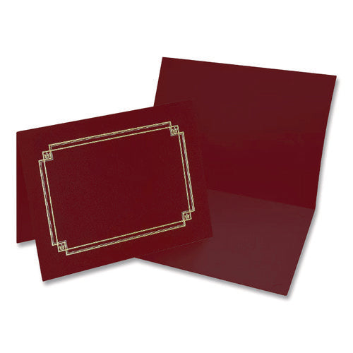 Premium Textured Certificate Holder, 12.65 X 9.75, Burgundy, 3/pack