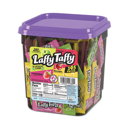 Laffy Taffy, Assorted Flavors, 3.08 Lb Tub, 145 Wrapped Pieces/tub