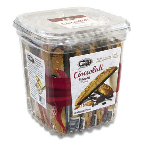 Biscotti, Cioccolati Dark Chocolate Almond, 0.85 Oz Individually Wrapped, 25/pack