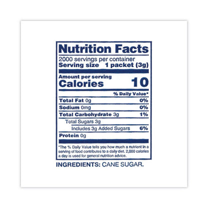 Sugar, 0.1 Oz Packet, 2,000/carton