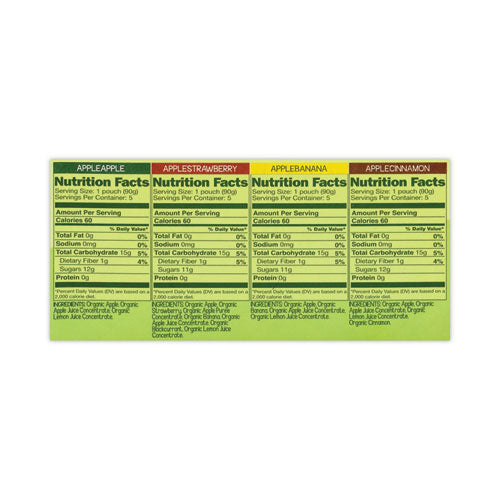 Fruit On The Go, Variety Applesauce, 3.2 Oz Pouch, 20/carton