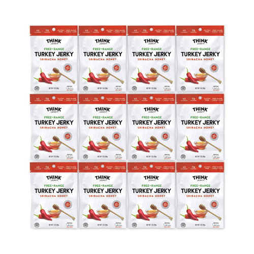 Sriracha Honey Turkey Jerky, 1 Oz Pouch, 12/pack