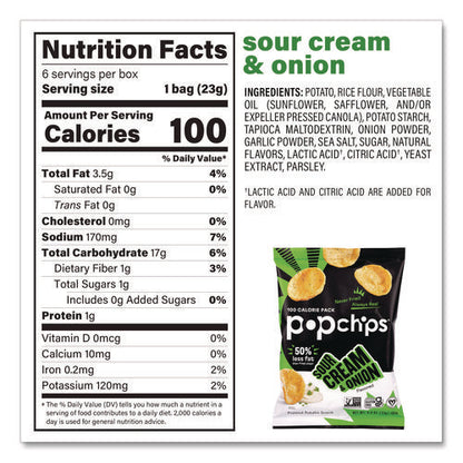 Potato Chips, Variety Pack, Barbeque, Sea Salt, Sour Cream And Onion, 0.8 Oz Bag, 30/pack