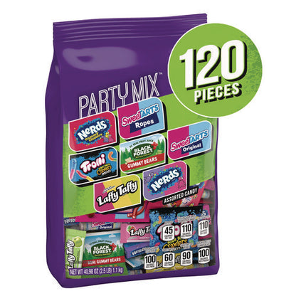 Party Mix Stand-up Bag, 120 Pieces, Assorted Flavors, 2.5 Lb Bag