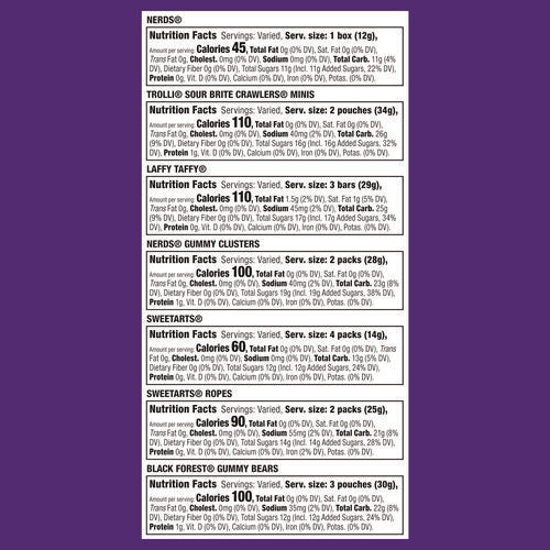 Party Mix Stand-up Bag, 120 Pieces, Assorted Flavors, 2.5 Lb Bag