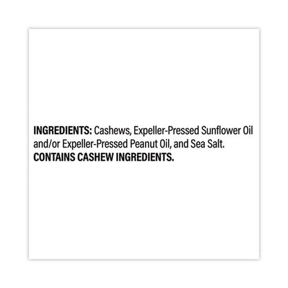 Sea Salted Whole Cashews, 2.25 Oz Pouch, 8/carton