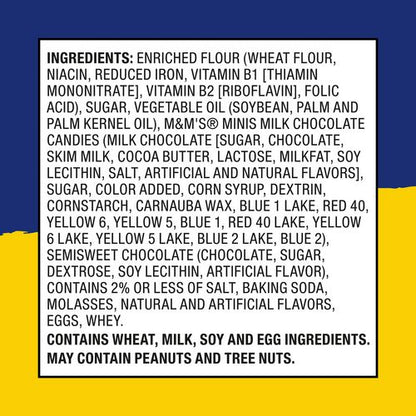 M And M Cookie Packs, Chocolate, 1.6 Oz Pouch, 30/box, 2 Boxes/carton