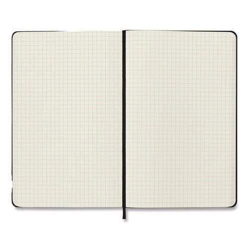 Hard Cover Notebook, 1-subject, Quadrille Rule, Black Cover, (120) 8.25 X 5 Sheets
