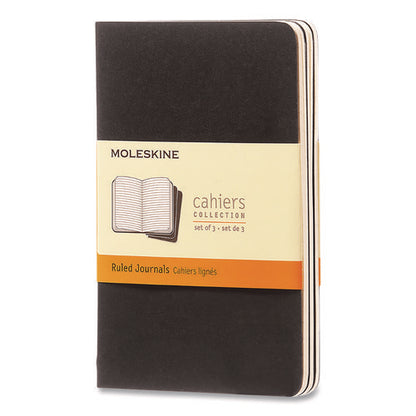 Cahier Journal, 1-subject, Narrow Rule, Black Cover, (64) 5.5 X 3.5 Sheets, 3/pack