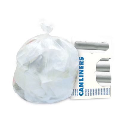 High-density Waste Can Liners, 16 Gal, 12 Mic, 24" X 33", Natural, 500/carton